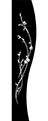 Черный триплекс, художественное матирование, декор стразами Swarovski